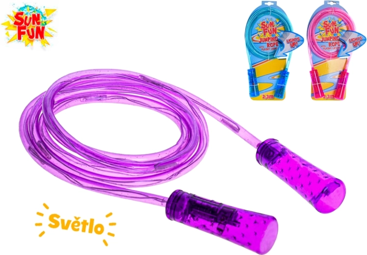 Sun Fun svítící švihadlo s LED pro děti 210 cm