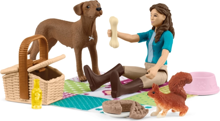 Schleich Pocket Set: piknik s Lisou a rhodéským ridgebackem