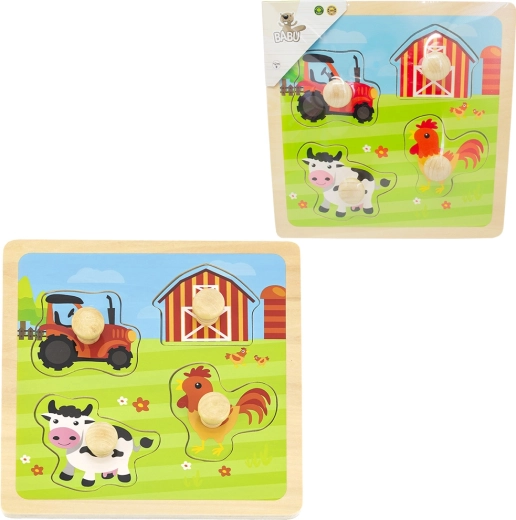 Dřevěné puzzle farma BABU