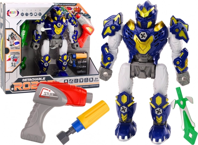 Šroubovací robot s vrtačkou, světly a zvuky – modrý