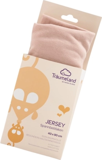 Träumeland jersey napínací prostěradlo 40 × 90 cm rose smoke
