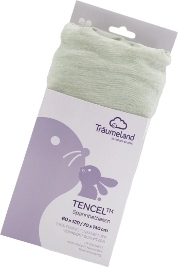 Träumeland napínací prostěradlo Tencel uni desert sage