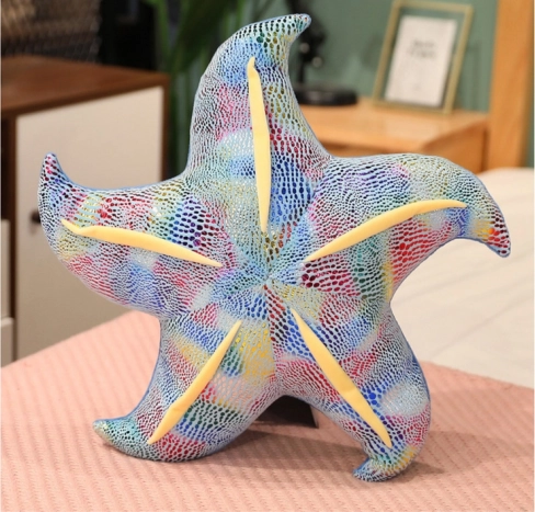 Plyšová hvězdice modrá polštář 20 cm