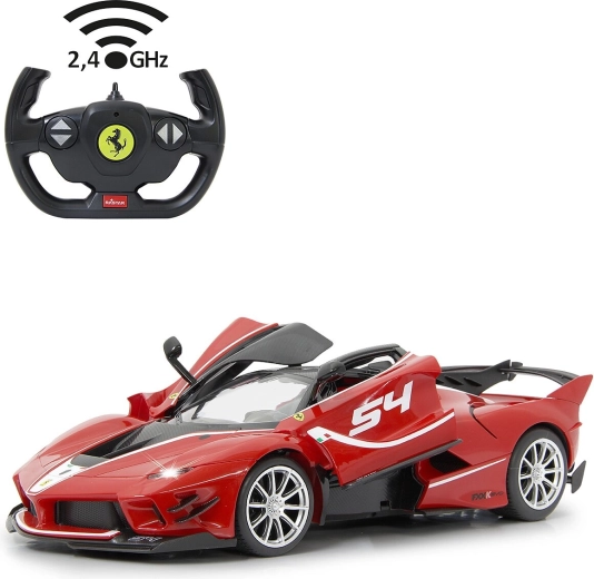 Jamara Ferrari FXX K Evo RC auto 1:14 červené 2,4 GHz s LED a ručně otevíratelnými dveřmi