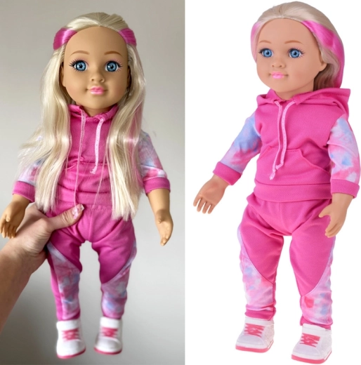 Sportovní panenka May May Girl v teplákové soupravě s melodií, 48 cm