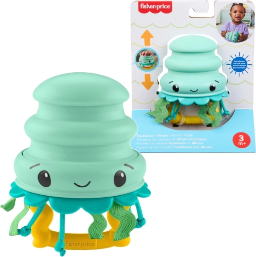 Senzorická chrastítko medúza se silikonovou pružinkou FISHER-PRICE