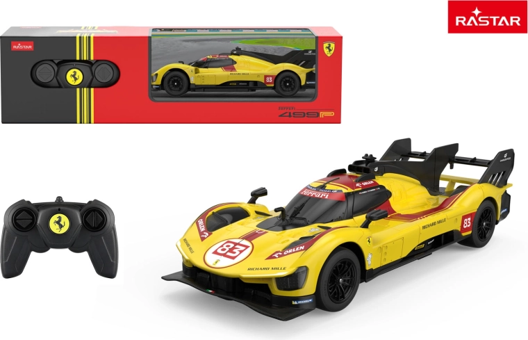 Rastar RC auto Ferrari 499P žluté 1:24 - 1 kus