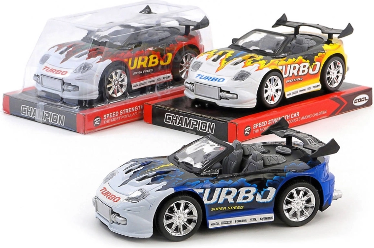 Sportovní závodní auto Turbo na setrvačník 19 cm - 1 kus
