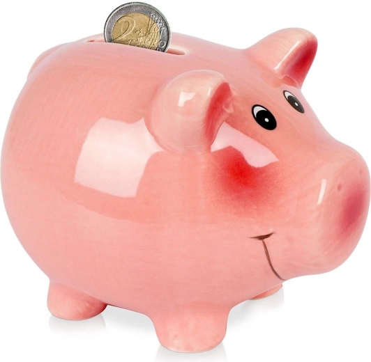Keramická pokladnička ve tvaru prasátka 12 cm