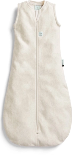 ErgoPouch spací pytel z organické bavlny jersey oatmeal marle 0,2 tog (3–12 měsíců)