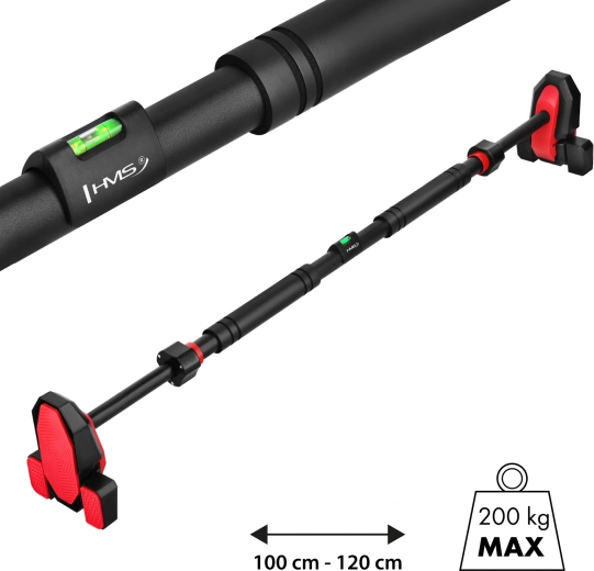 Rozpěrná hrazda do dveří s vodováhou HMS