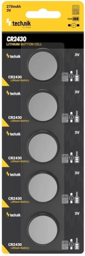 Technik Platinum lithiová knoflíková baterie CR2430 3V, balení 5 ks