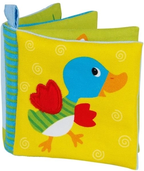 Bavlněná barevná šustící knížka s pískátkem Zvířátka