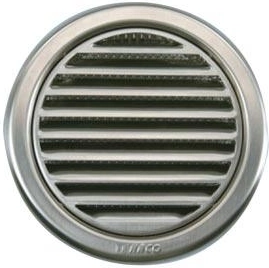Větrací mřížka se síťovinou, průměr 150 mm, nerez