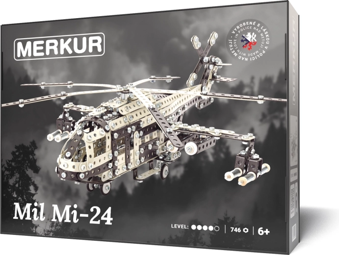 Merkur stavebnice vrtulník MIL MI-24, 746 dílků