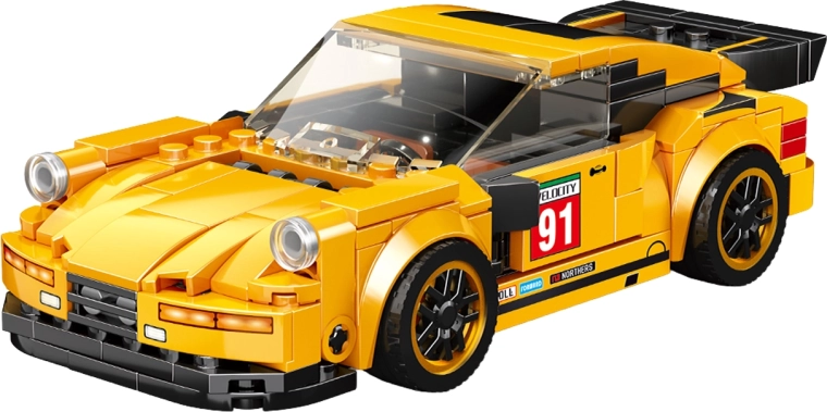 Stavebnice auto žluté 16,5 cm