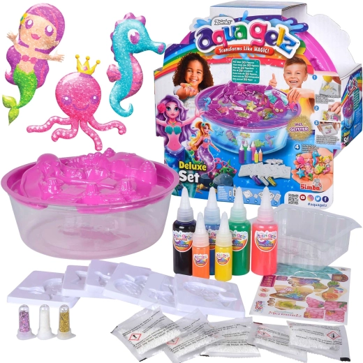 Aqua Gelz deluxe kreativní set Magické mořské panny 6 gelů + příslušenství