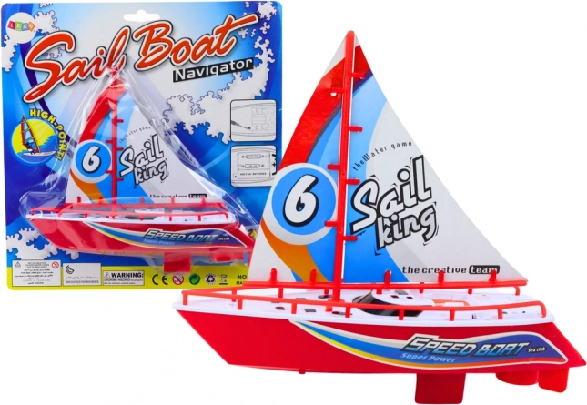 Plyšová plovoucí loďka na baterie – červená vodní hračka