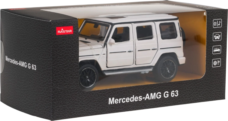 Kovový model Mercedes-AMG G 63 se zvukem bílý RASTAR