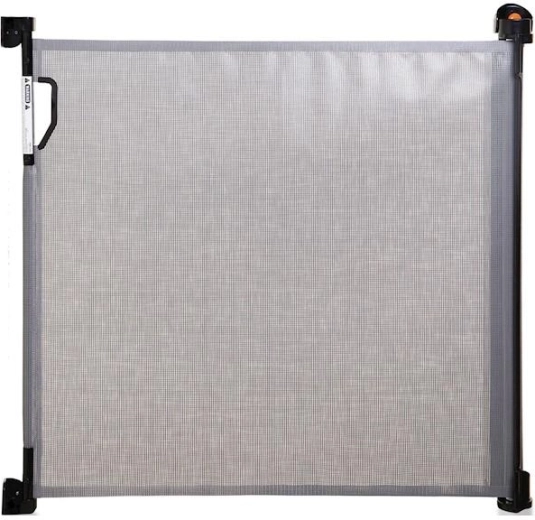 Zatahovací bezpečnostní zábrana DREAMBABY 0–140 cm, šedá