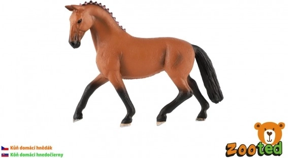 Realistický plastový model koně hnědáka 13 cm