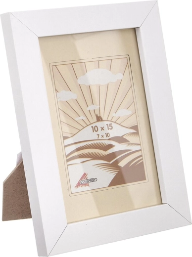 Bílý dřevěný fotorámeček 10 × 15 cm