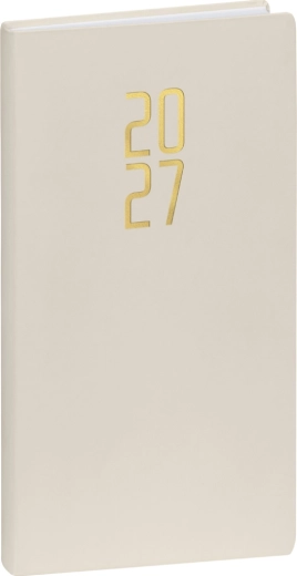Notique kapesní diář Ponza 2027 krémový 9 × 15,5 cm
