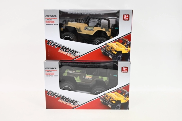 Vojenský jeep na dálkové ovládání s bateriovým packem