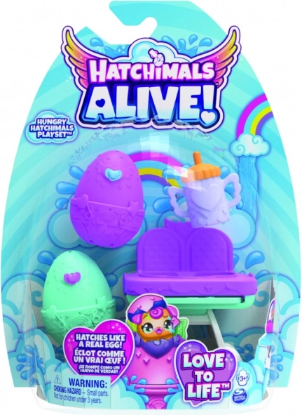 Hatchimals hrací sada s krmicí židlí