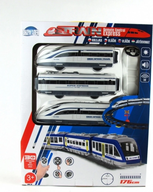 Rádiem řízená vlaková souprava se světly a zvuky