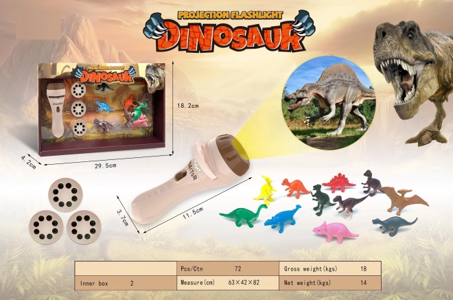 Projektor se zvířátkovými snímky Dino