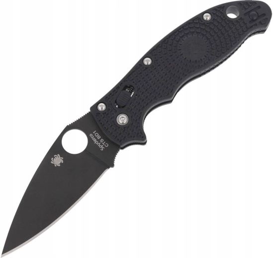 Zavírací nůž Spyderco Manix 2 Lightweight Black, černý DLC povrch, FRN rukojeť 8,6 cm