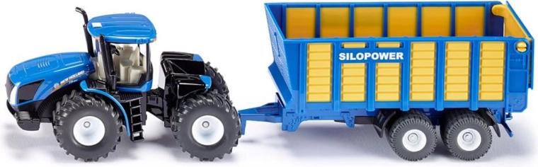 Siku traktor NEW HOLLAND s přívěsem 1:50