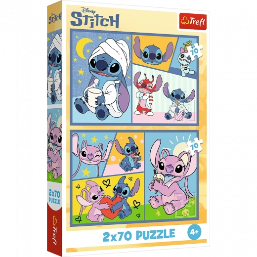 Puzzle 2x70 - Disney Lilo a Stich - Bez nudy se Stitchem