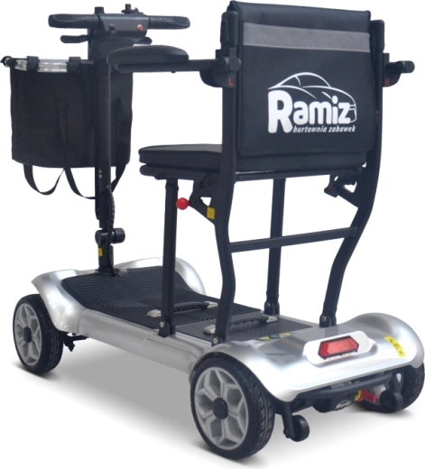 Elektrický čtyřkolový skútr pro seniory EasyGo – šedý