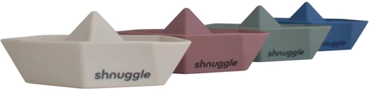 Shnuggle Stack and Sail stohovací silikonové lodičky do vany (sada 4 ks)