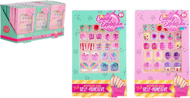 Create It! candy barevné nalepovací nehty