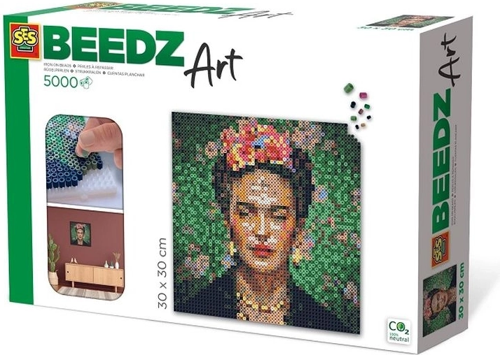 Ses Beedz Art zažehlovací korálky Frida Kahlo (30 × 30 cm)