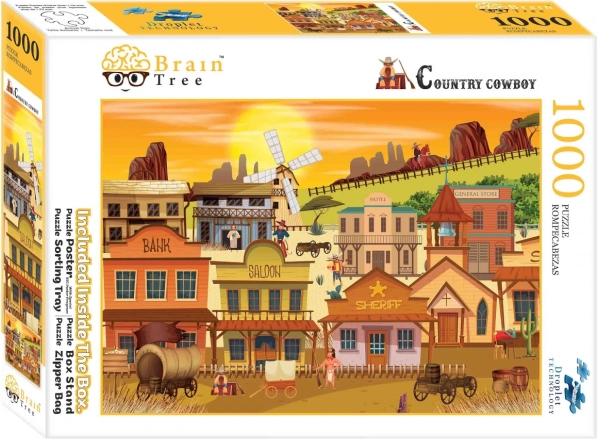 Puzzle BRAIN TREE westernové městečko 1000 dílků