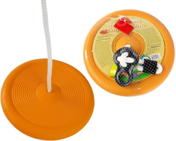 Kulatá zahradní talířová houpačka pro děti, oranžová