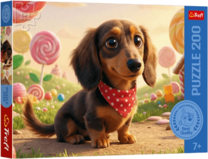 Trefl puzzle malý pejsek mezi sladkostmi 200 dílků