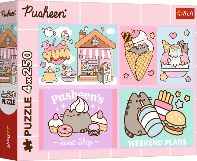 Puzzle Pusheen – seznamte se s PUSHEEN 4×250 dílků