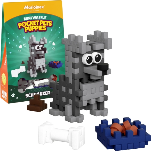 Stavebnice Mini Waffle Pocket Pets – štěně knírače