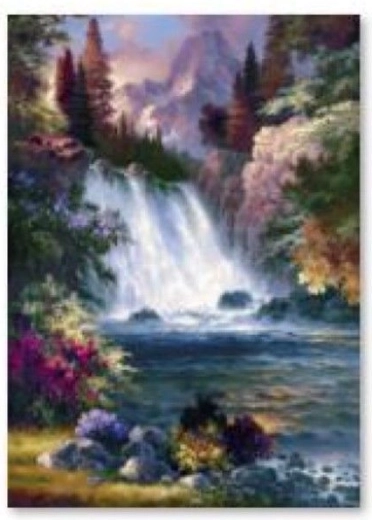 Diamantové vyšívání (diamond painting) vodopád 30 × 40 cm - 1 kus
