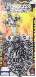 Plastový meč se štítem pro děti