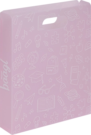 Baagl plastové desky na školní sešity růžové