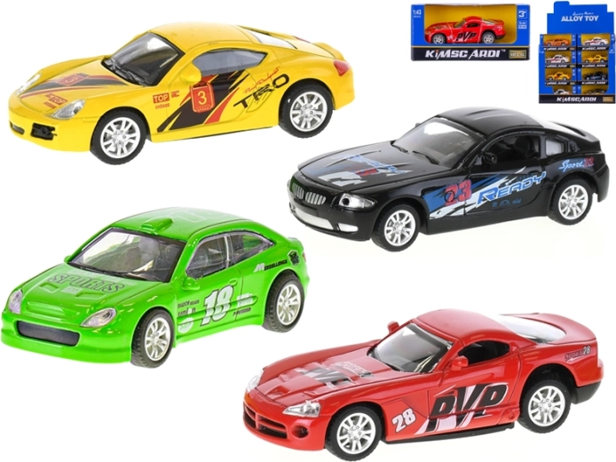 Kovové závodní autíčko 1:43 se zpětným chodem