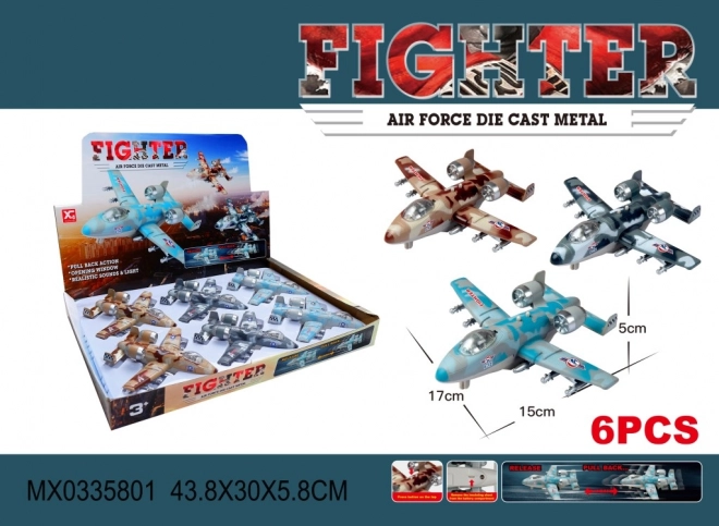 Letadlo air force se světlem a zvukem, pull-back