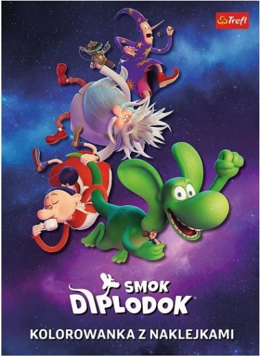 Smok Diplodok – omalovánka se samolepkami