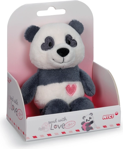 Nici plyšová panda Love v dárkové krabičce 12 cm